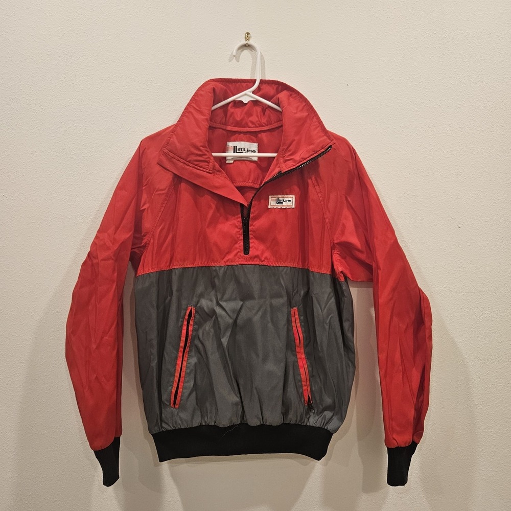 Vtg 90s Lift-Line L Windbreaker 1/4 Zip Pullover Shell Jacket STREETWEAR